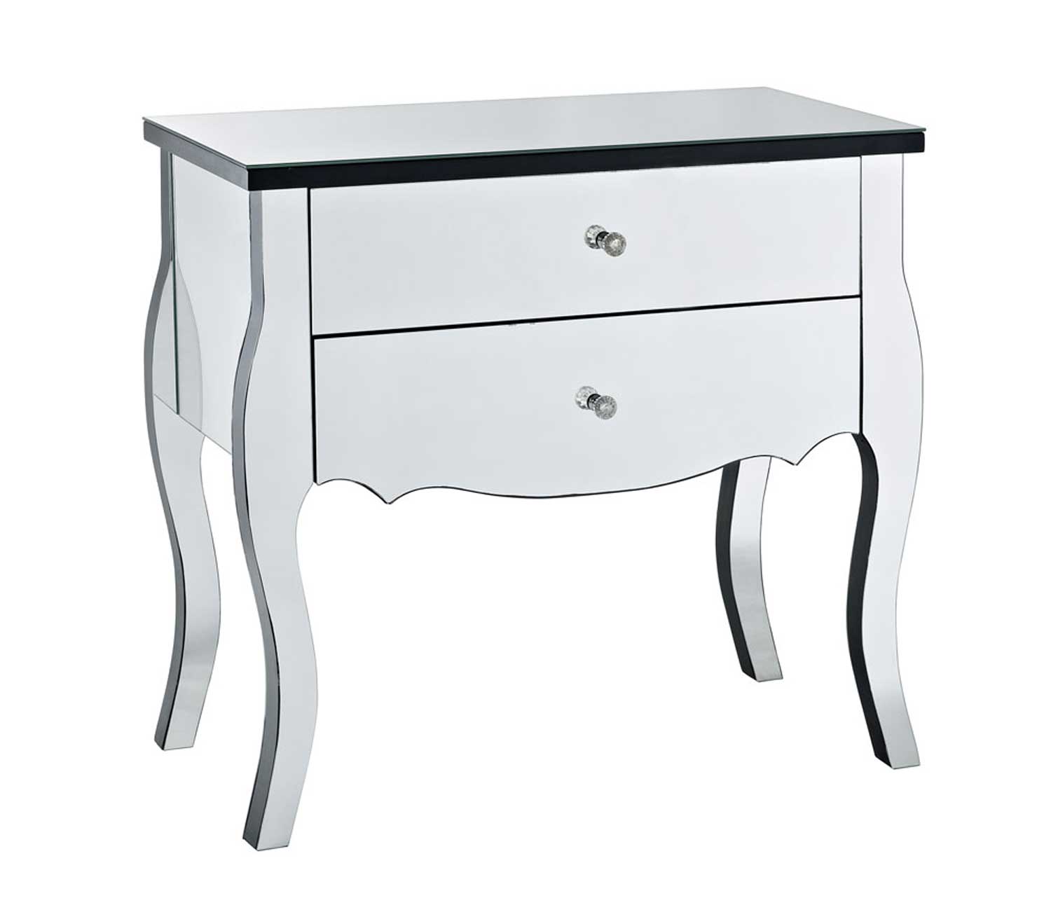 Powell Mirrored 2 Drawer Console