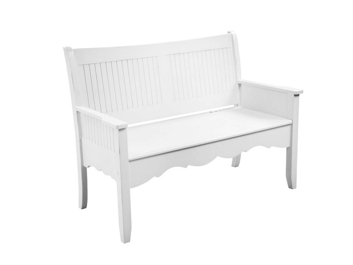 Powell Color Story Pure White Storage Bench