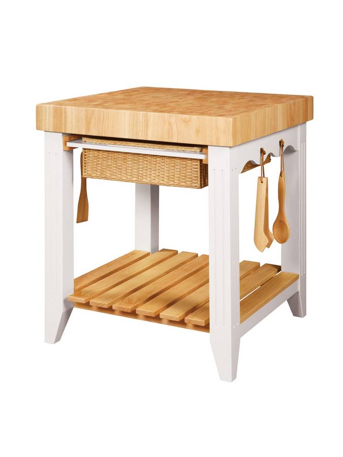 Powell Color Story Pure White Butcher Block Kitchen Island Pw 270 Powell Color Story Pure White Butcher Block Kitchen Island
