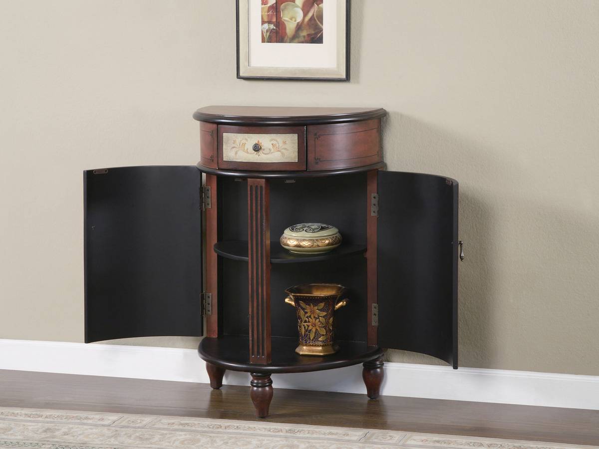 Powell Masterpiece Half-Round 2-Door 1-Drawer Accent Chest