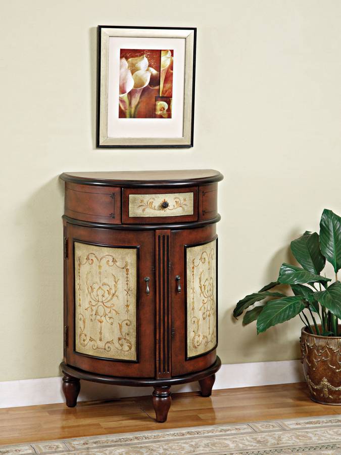 Powell Masterpiece Half-Round 2-Door 1-Drawer Accent Chest