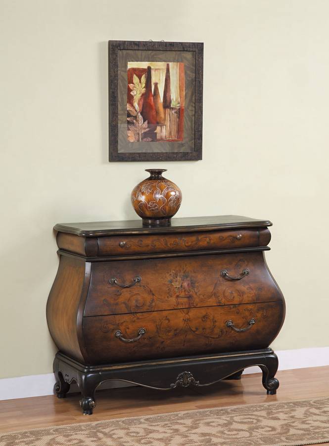 Powell Masterpiece Antique Black And French Walnut Bombe Shaped 3