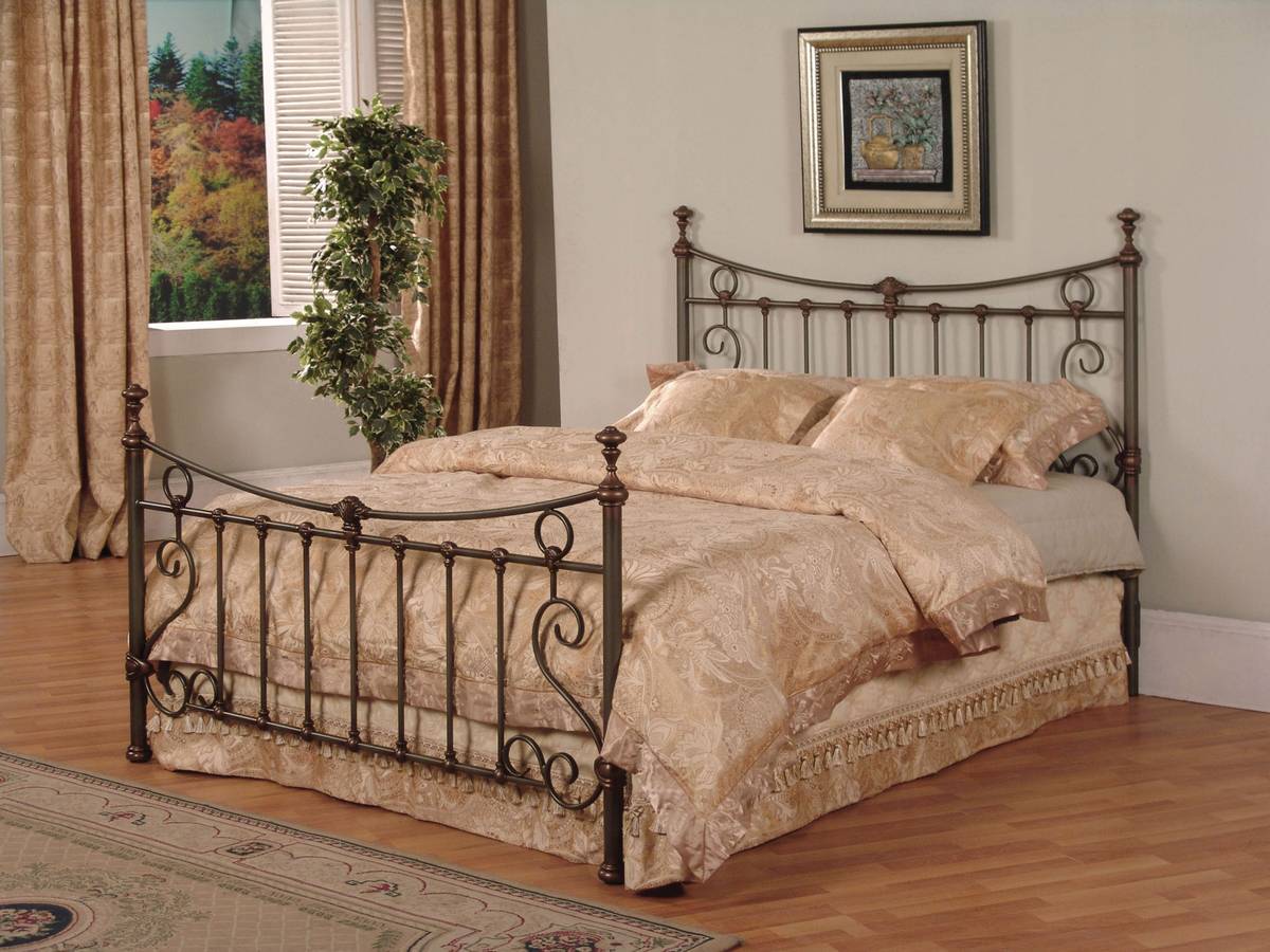 Powell Raleigh Patina Gray with Hand Rubbed Bronze Highlights Bed Powell Raleigh Patina Gray with Hand Rubbed Bronze Highlights Bed