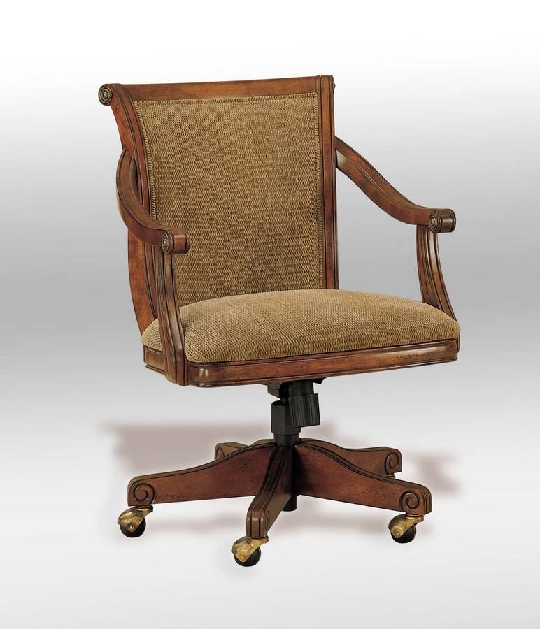 Powell Brandon Warm Cherry Castered Swivel Arm Chair Powell Brandon Warm Cherry Castered Swivel Arm Chair