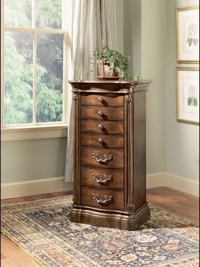 Powell Mayfair Cherry Jewelry Armoire