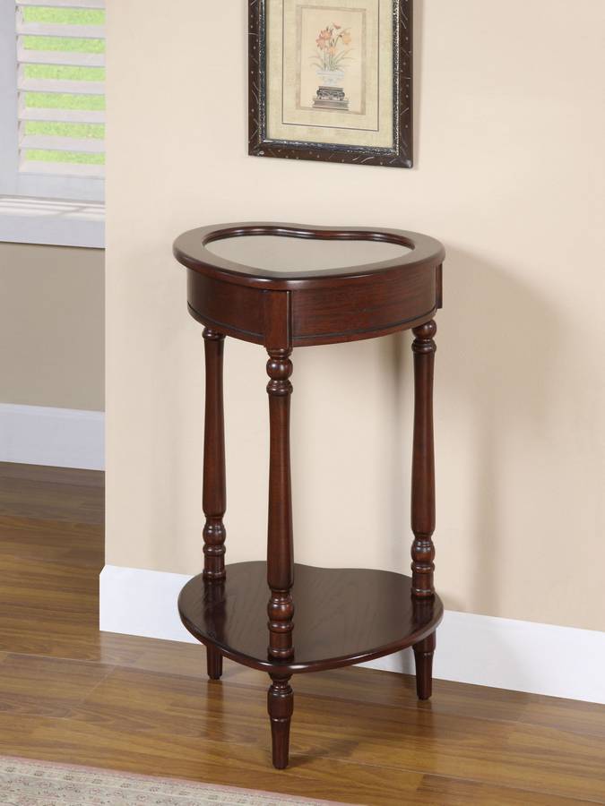 Powell Heirloom Cherry Heart Curio Table