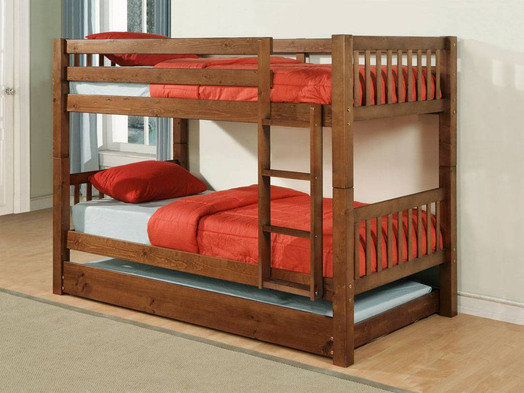 Powell Dark Rustic Pine Bunk Bed