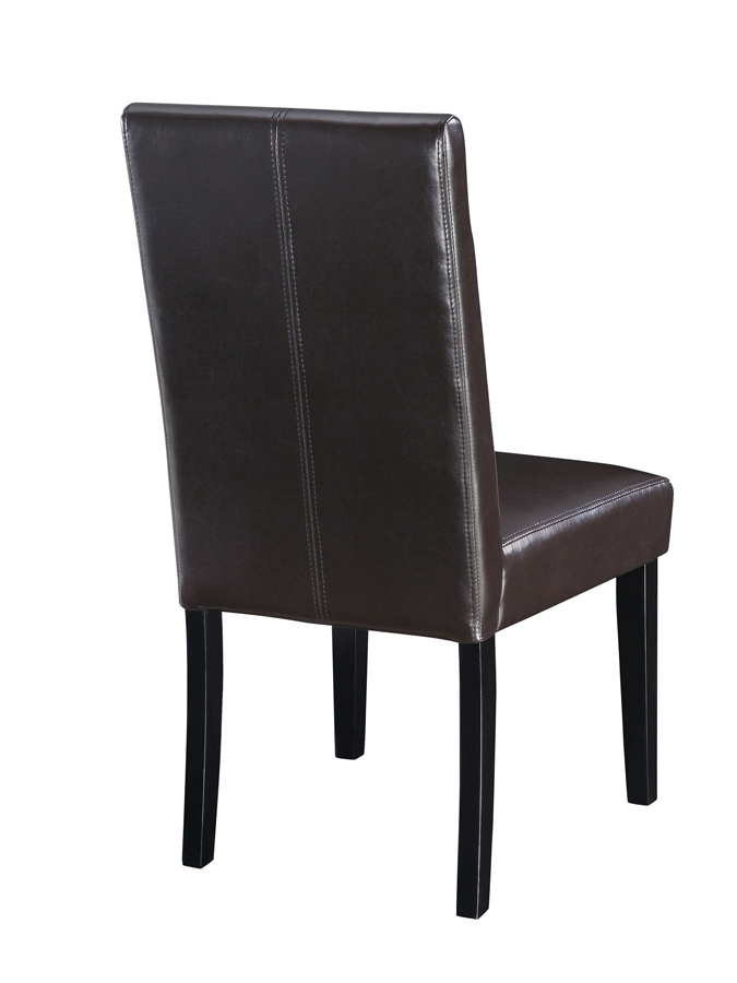 Powell Brown Bonded Leather Parsons Chair PW502216 at