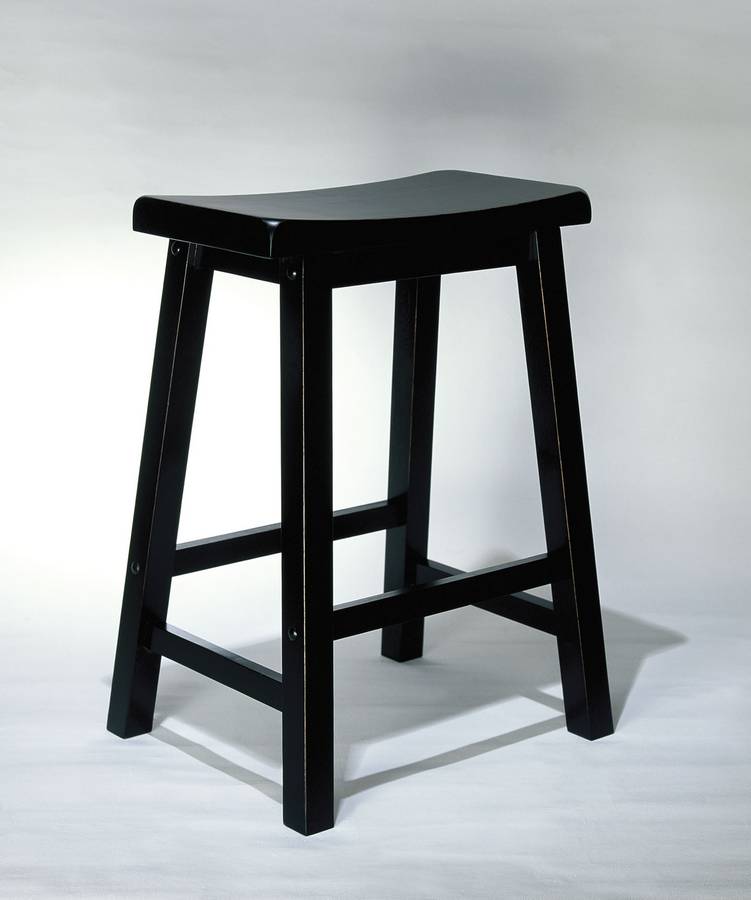 Powell Antique Black with Sand Through Terra Cotta Counter Stool