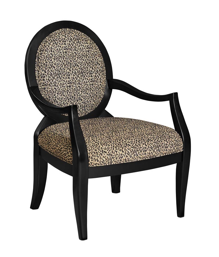 Powell Leopard Oval Back Accent Chair