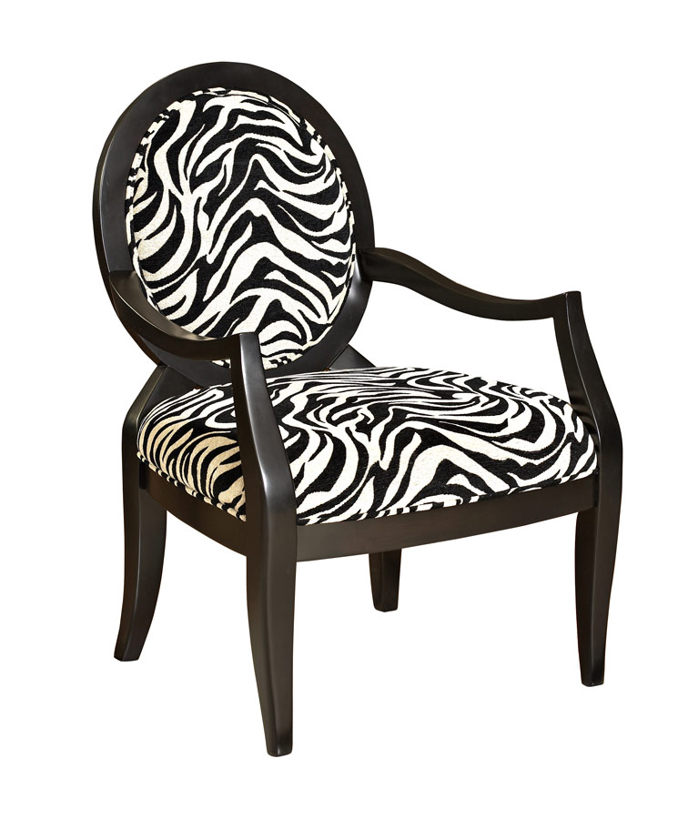 Powell Zebra Oval Back Accent Chair Powell Zebra Oval Back Accent Chair