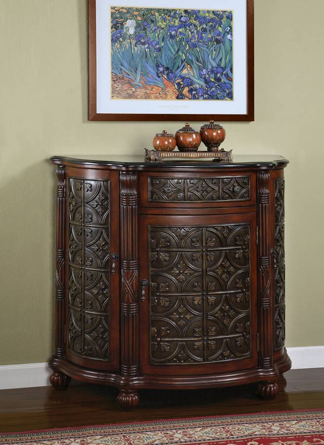 Powell Masterpiece Antique Mahogany Demilune Hall Console