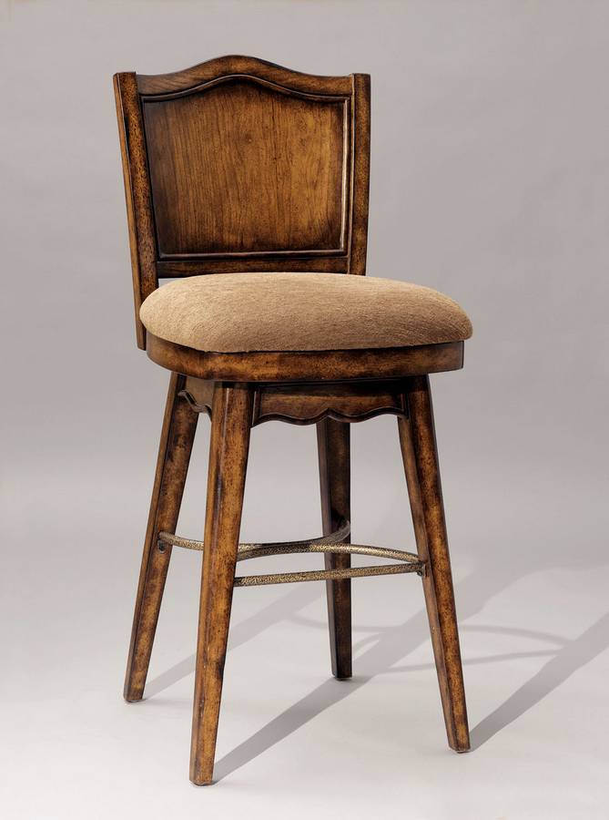 Powell Bourbon Street Yorktown Cherry Traditional Swivel Bar Stool