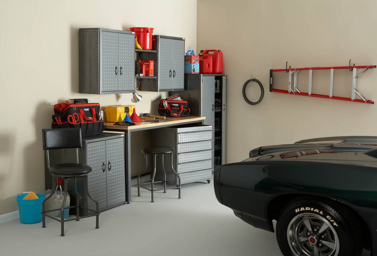 Powell Hot Rod Garage Storage Cabinet Set
