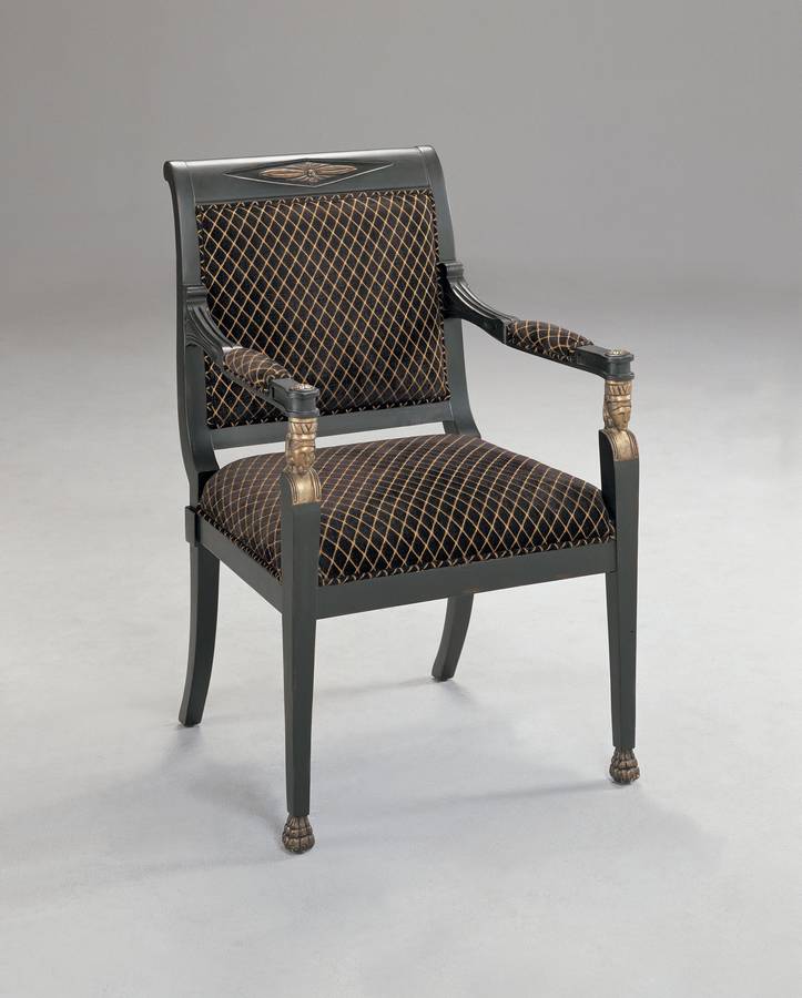 Powell Nile Black Carved Arm Chair Powell Nile Black Carved Arm Chair