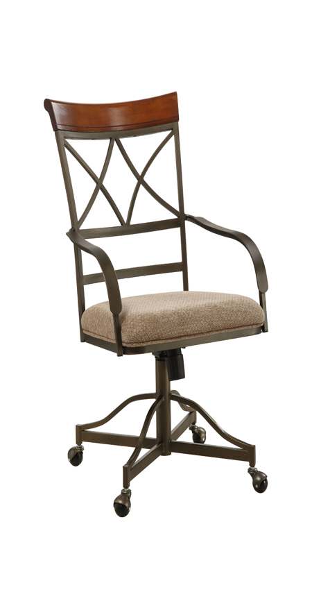 Powell Cherry Hamilton Swivel-Tilt Dining Chair