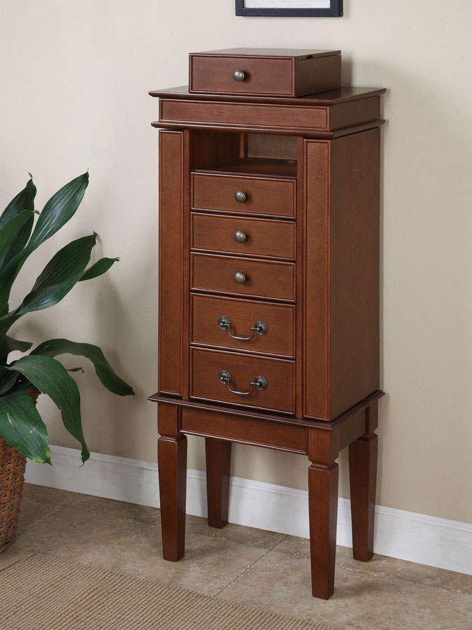 Powell Walnut Jewelry Armoire