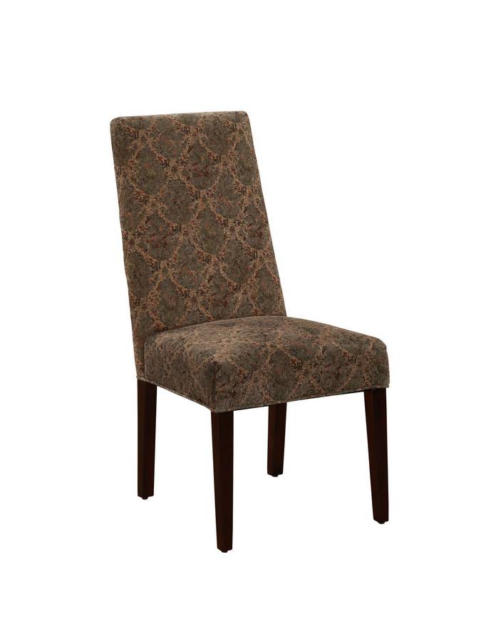 Powell Square Back Parsons Chair in Diamond Loop Pattern Floral Fabric ...