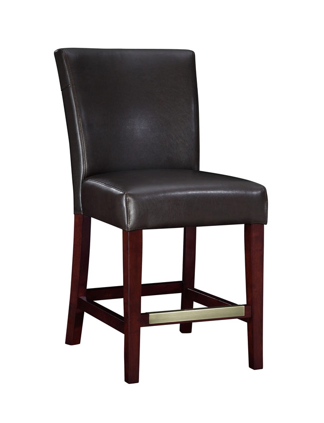 Powell Brown Bonded Leather Counter Stool