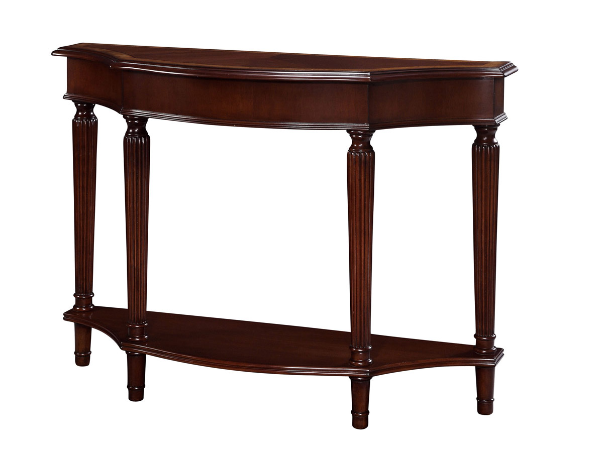 Powell Masterpiece Console Table with 4 Reeded Legs and Lower Shelf