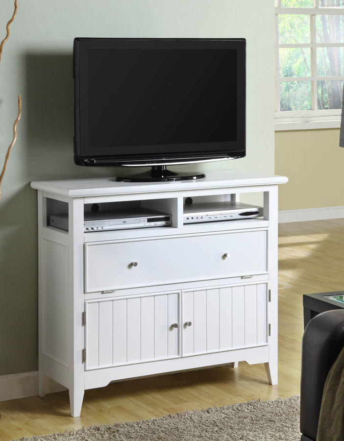 Powell White Cottage TV Stand