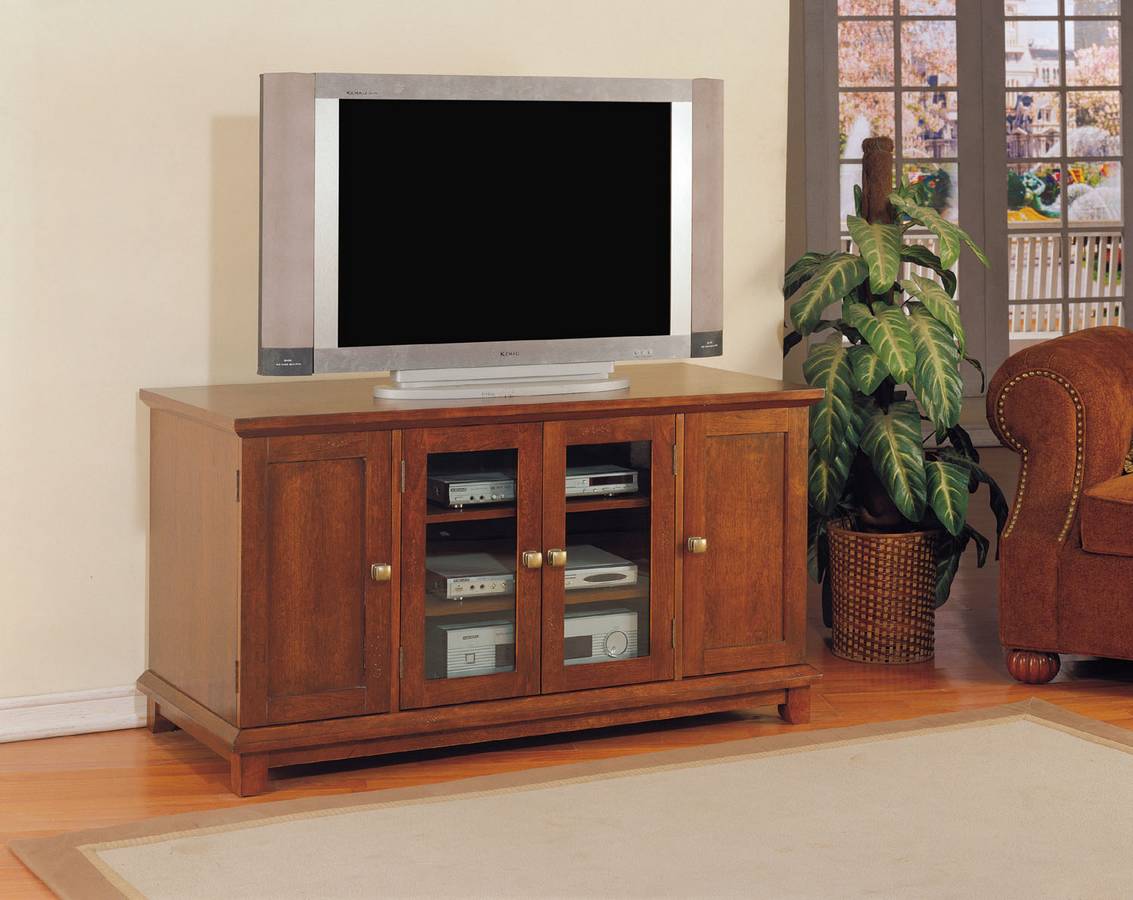 Powell Antique Cherry 52 Wide Media Console