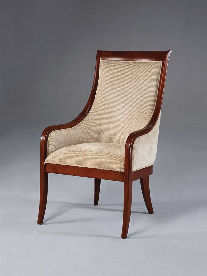 Powell Vancouver High Barrel Back Transitional Chair with Beige Chenille Fabric Powell Vancouver High Barrel Back Transitional Chair with Beige Chenille Fabric