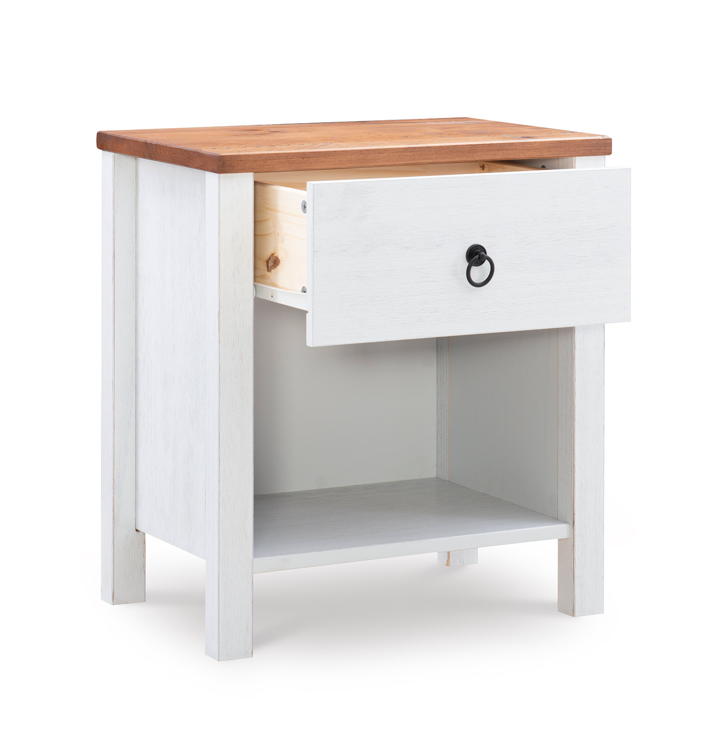 Powell Anson Nightstand - Rustic Oak/Distressed White