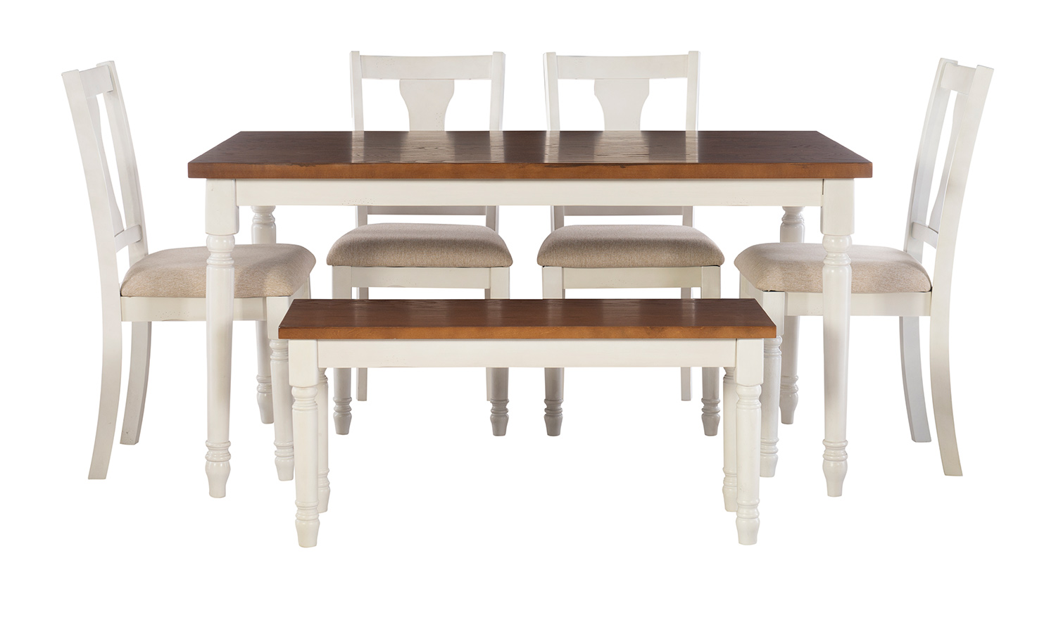 Powell Willow 6-Piece Dining Set - Brown