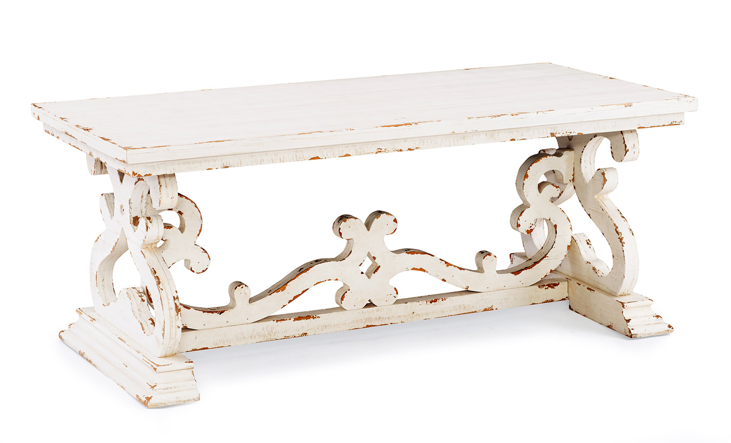 Powell Renck Coffee Table - Distressed White