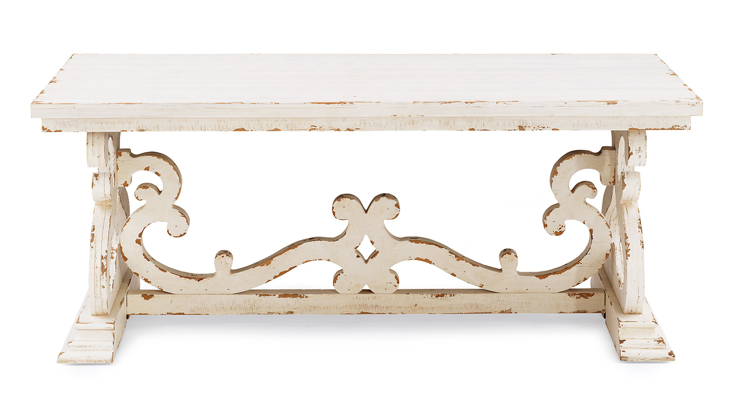 Powell Renck Coffee Table - Distressed White
