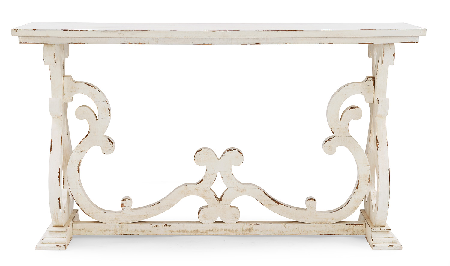 Powell Renck Console Table - Distressed White