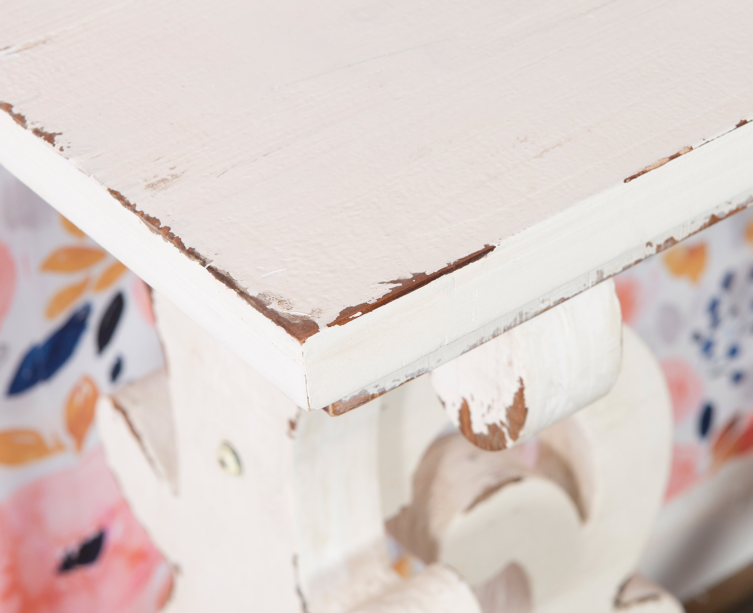 Powell Renck Console Table - Distressed White