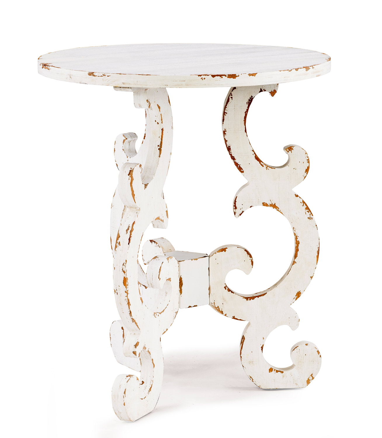 Powell Renck End Table - Distressed White