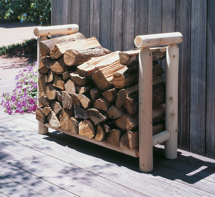 Rustic Cedar Cedar Looks Firewood 4ft Rack