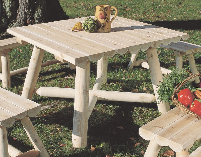 Rustic Cedar Cedar Looks Square Table