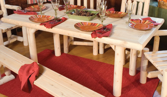 Rustic Cedar Cedar Looks Solid Top Dining Table