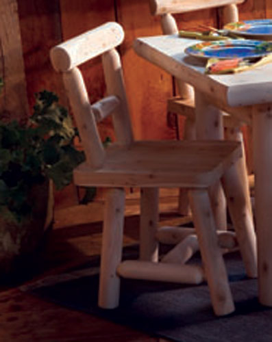 Rustic Cedar Cedar Looks Solid Seat Dining Chair