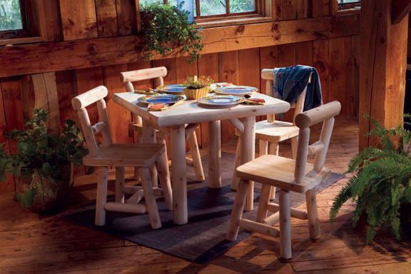 Rustic Cedar Cedar Looks Solid Top Dining Table - 35in