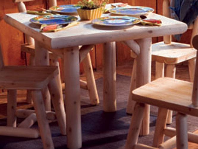 Rustic Cedar Cedar Looks Solid Top Dining Table - 35in