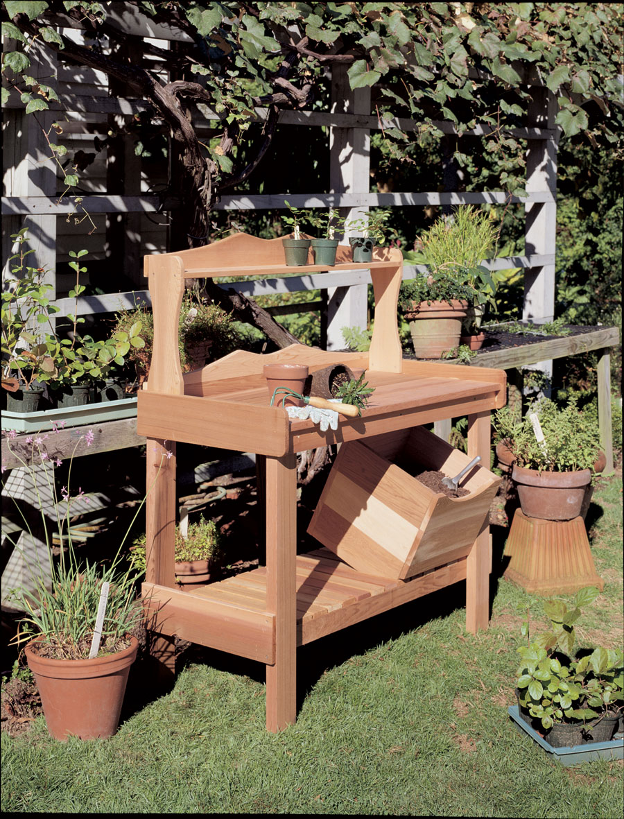 Rustic Cedar Potting Bench