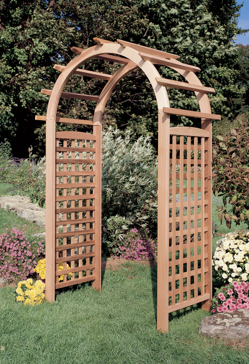 Rustic Cedar English Rose Arbor