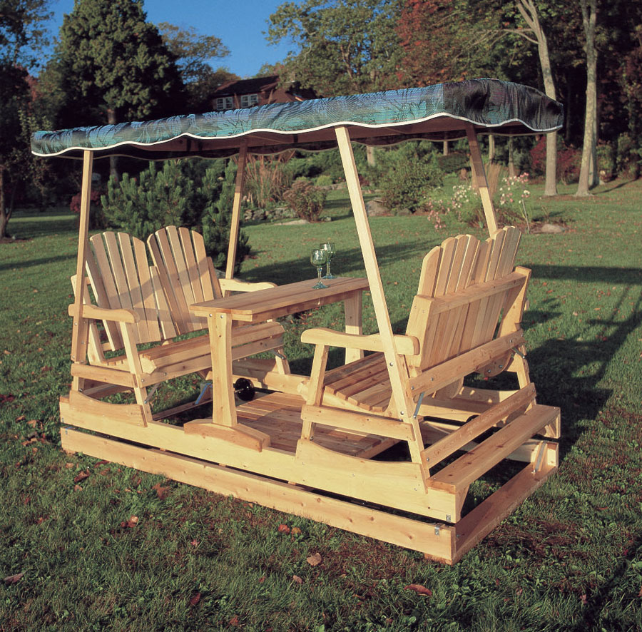 Rustic Cedar Natural Cedar Glider