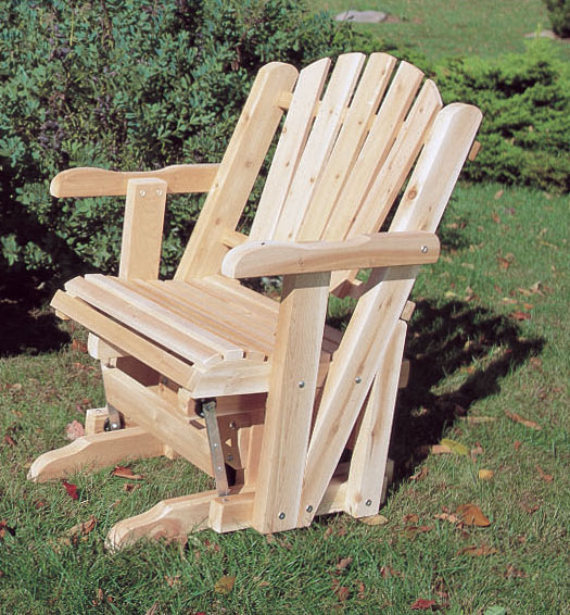 Rustic Cedar Natural Cedar Chair Glider