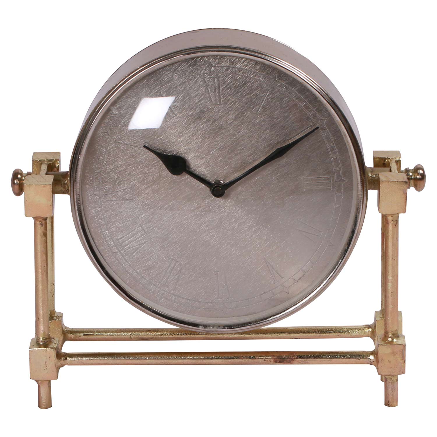 Ren-Wil Rockwood Clock - Brass Plated
