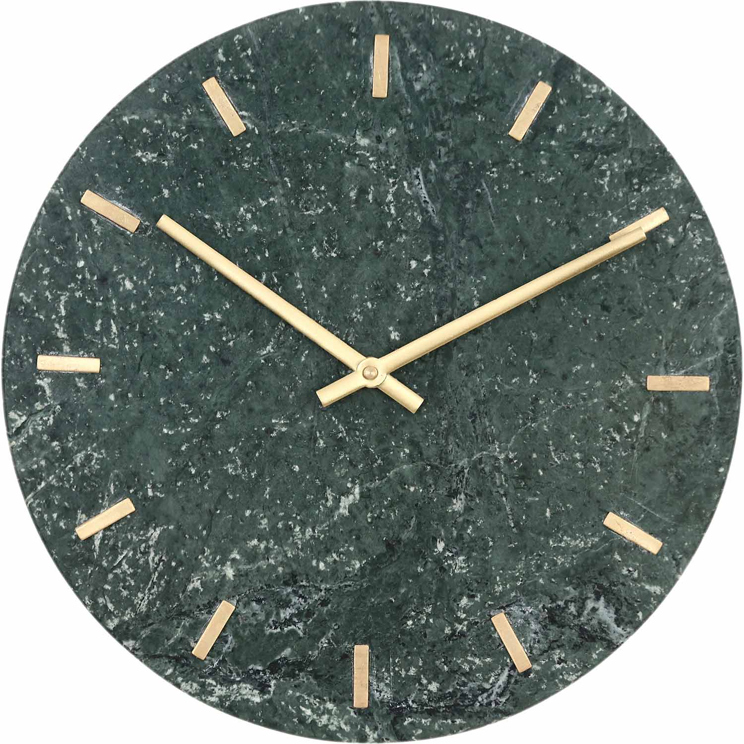 Ren-Wil Darrow Wall Clock - Green Marble/Antique Brass