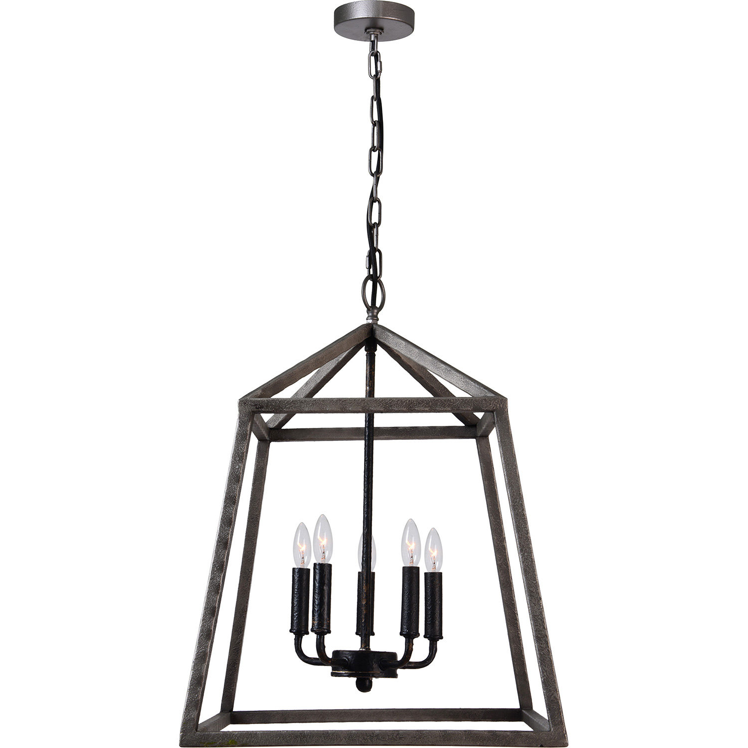 Ren-Wil Mandell Ceiling Fixture - Raw Hammered Metal/Matte Black