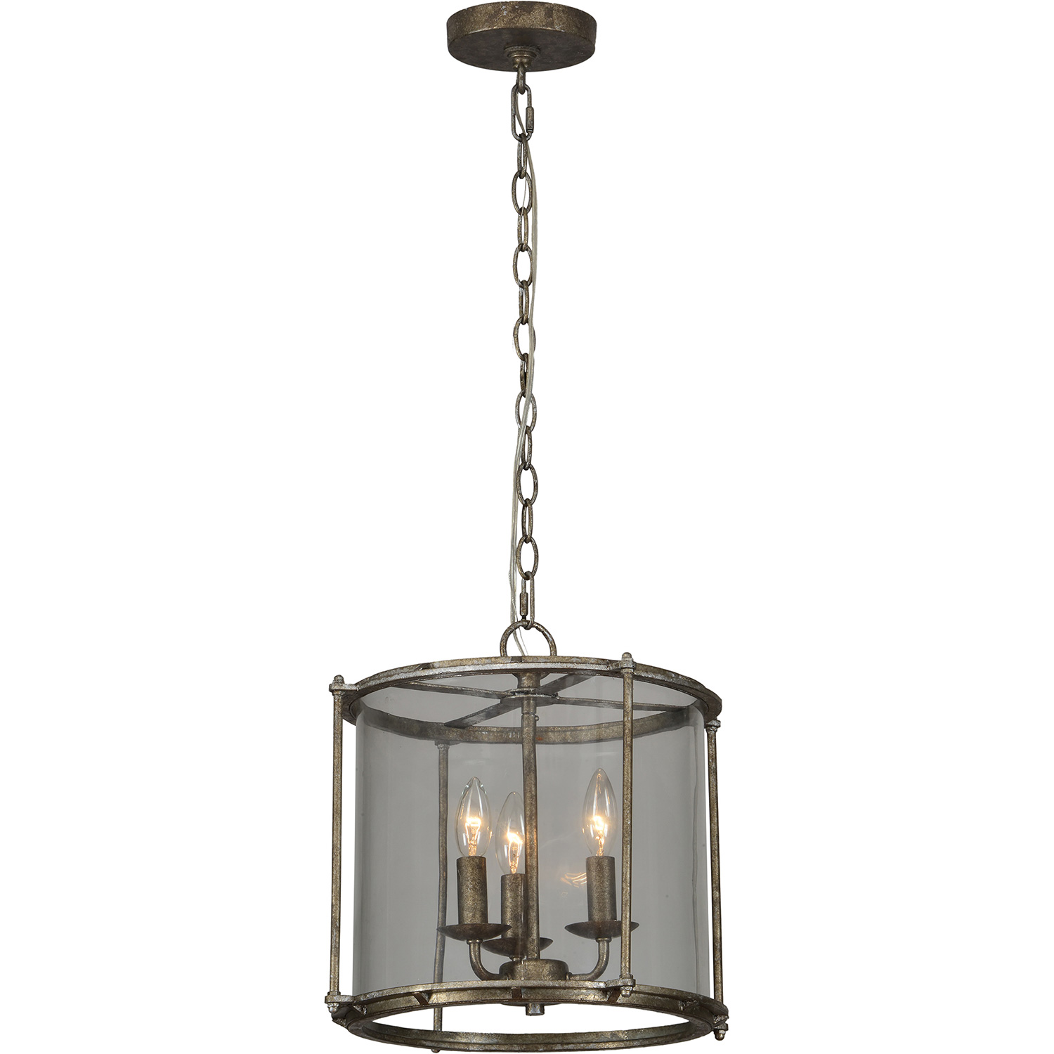 Ren-Wil Browning Ceiling Fixture - Rustic Silver/Clear