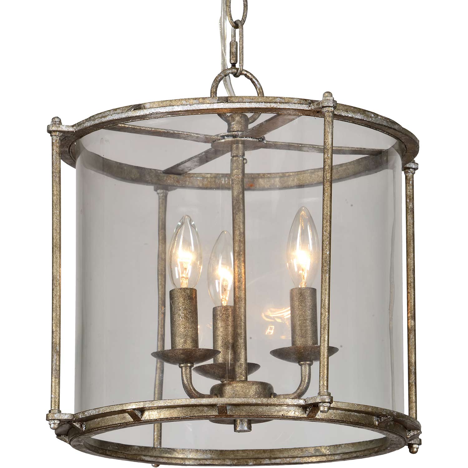 Ren-Wil Browning Ceiling Fixture - Rustic Silver/Clear