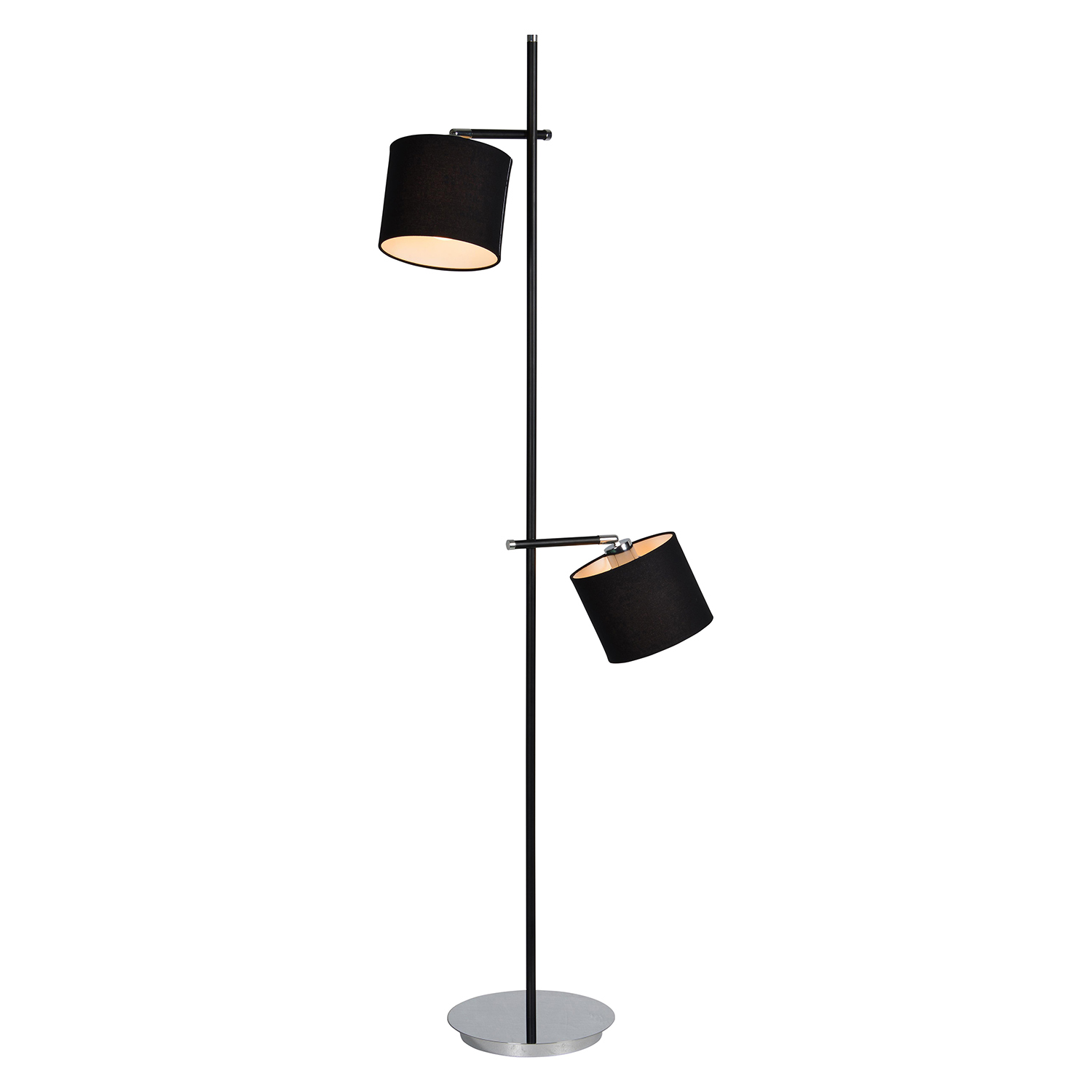 Ren-Wil Renfrew Floor Lamp - Matte Black/Chrome